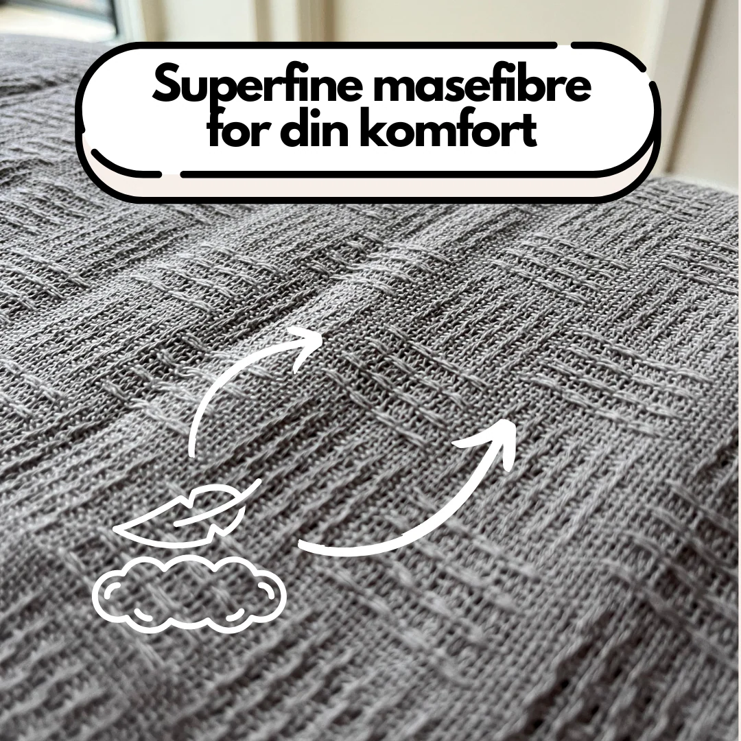 100% Bomuld Vaffelvævet Tæppe i King Size (200x230cm) - Image 4
