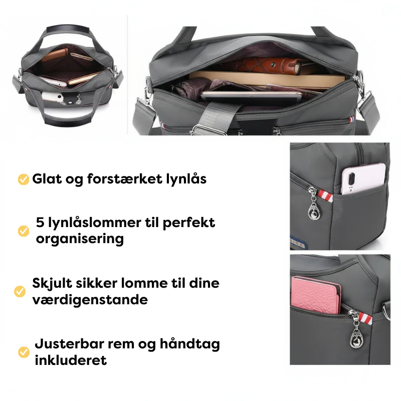 Tyverisikret Håndtaske med Smart Organisering - Image 6