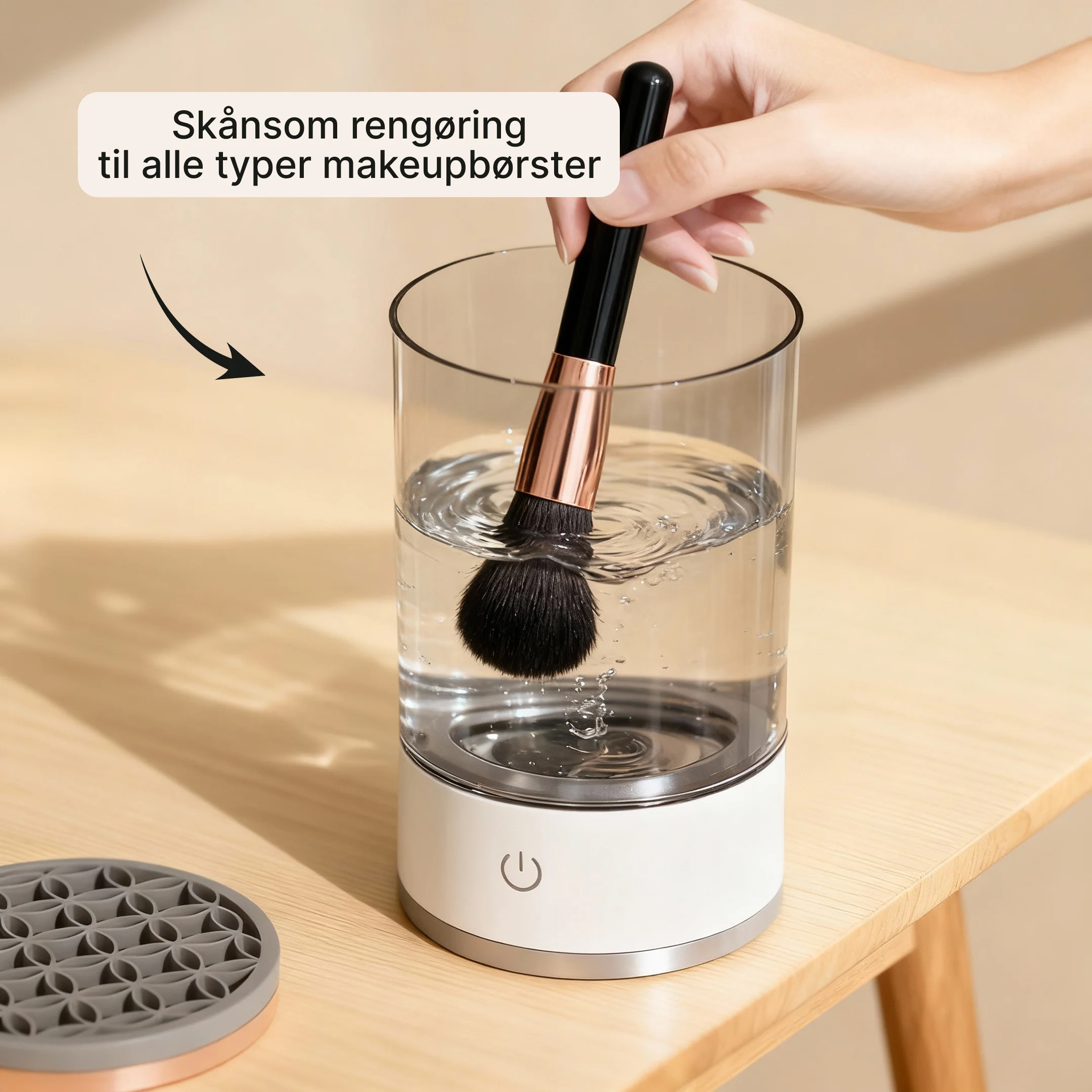 Elektrisk penselrenser – Automatisk rengøring og tørring af makeuppensler - Image 4