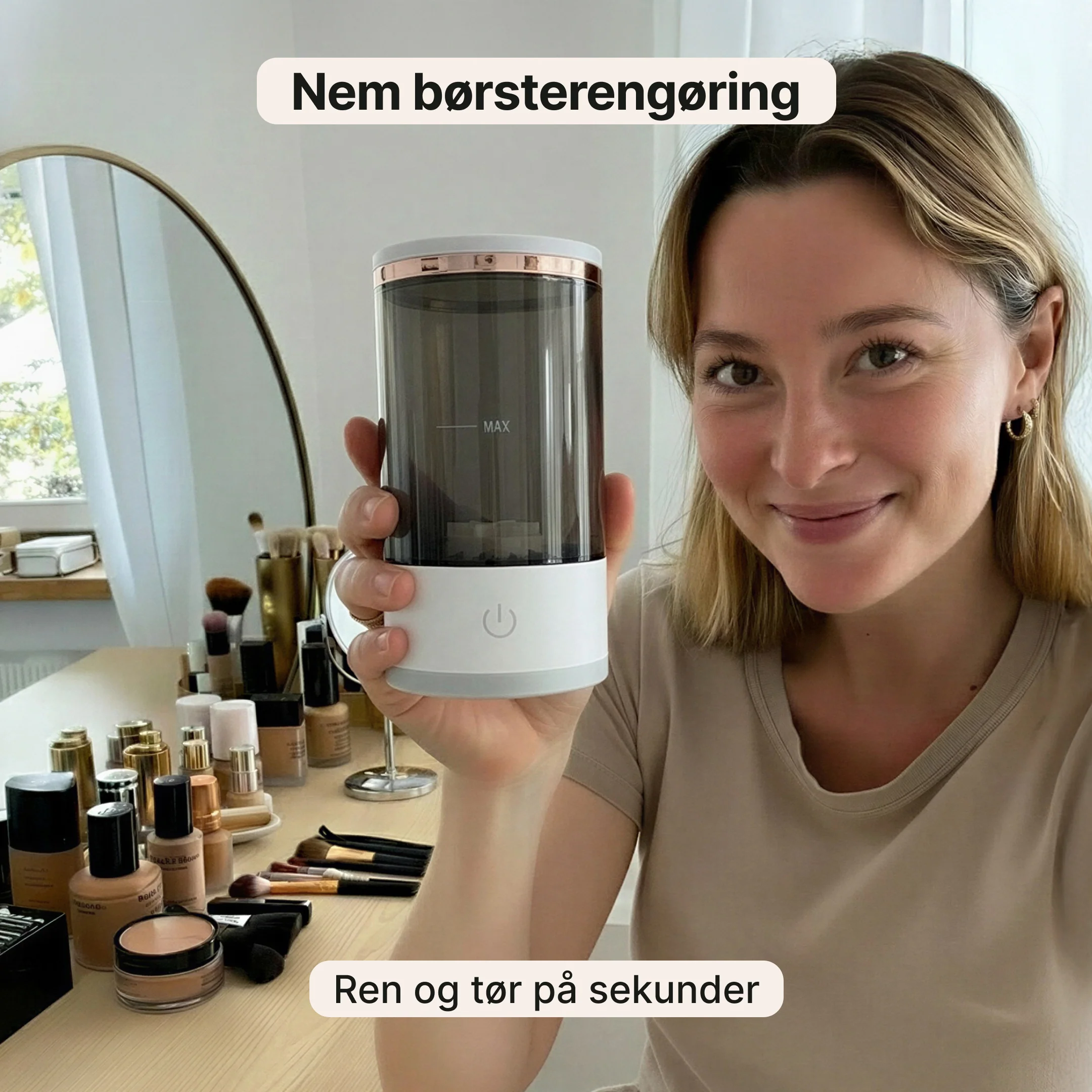 Elektrisk penselrenser – Automatisk rengøring og tørring af makeuppensler - Image 5