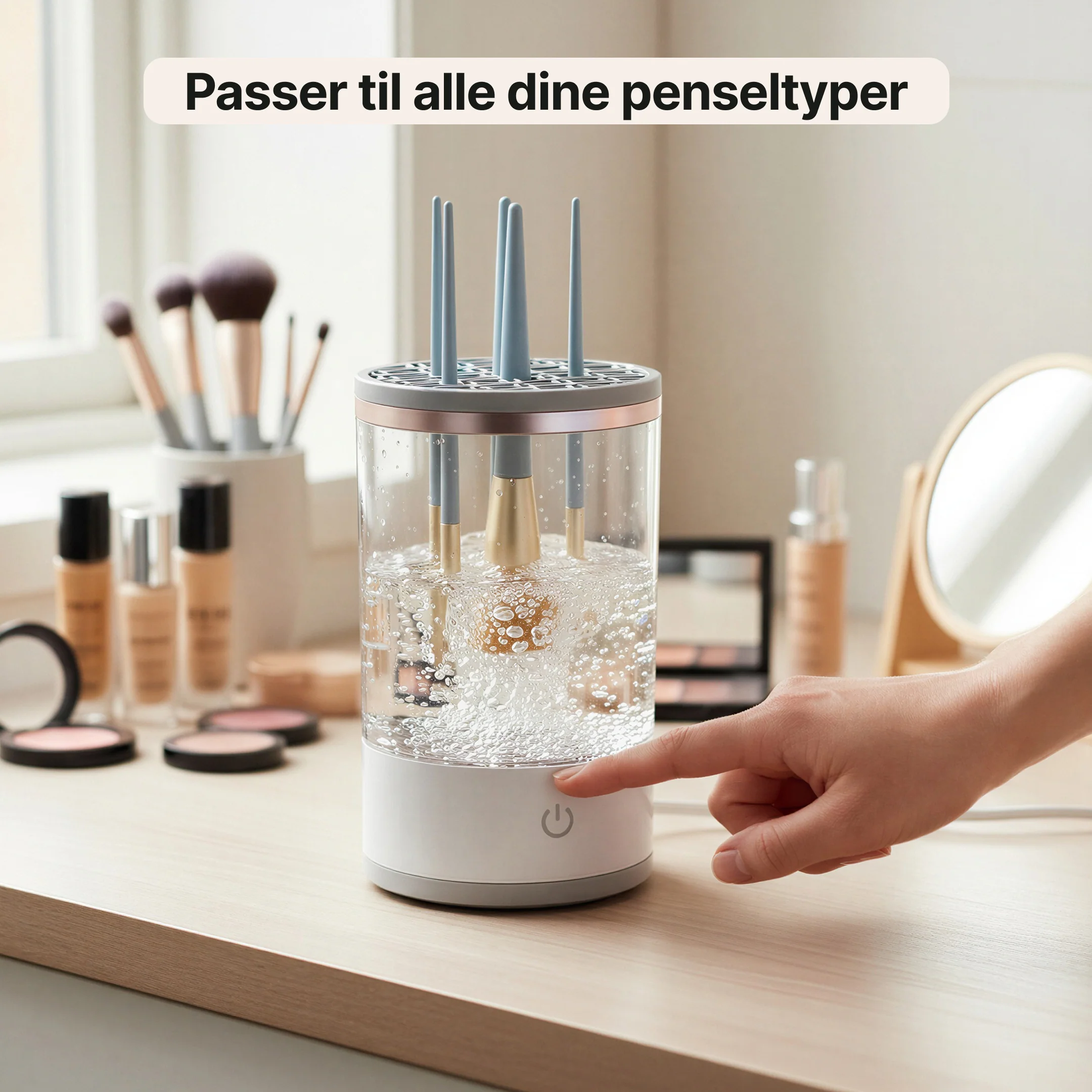 Elektrisk penselrenser – Automatisk rengøring og tørring af makeuppensler - Image 6