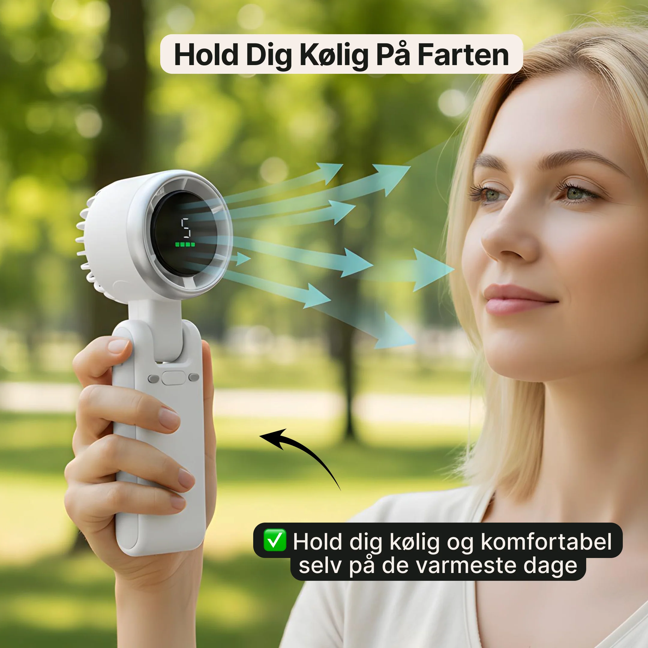 Bærbar turboventilator – Genopladelig nakkeventilator - Image 7