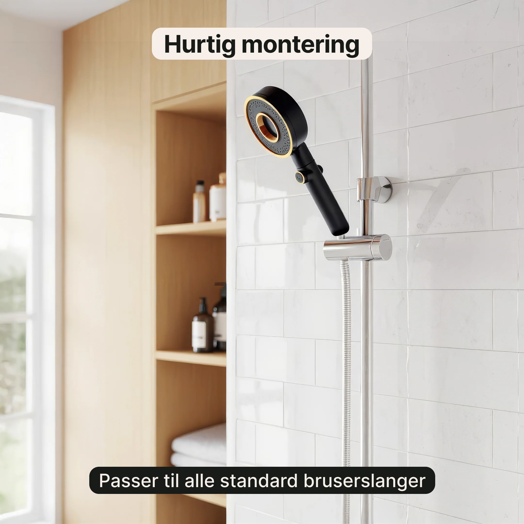 Brusehoved – Vandbesparende med stopfunktion - Image 7