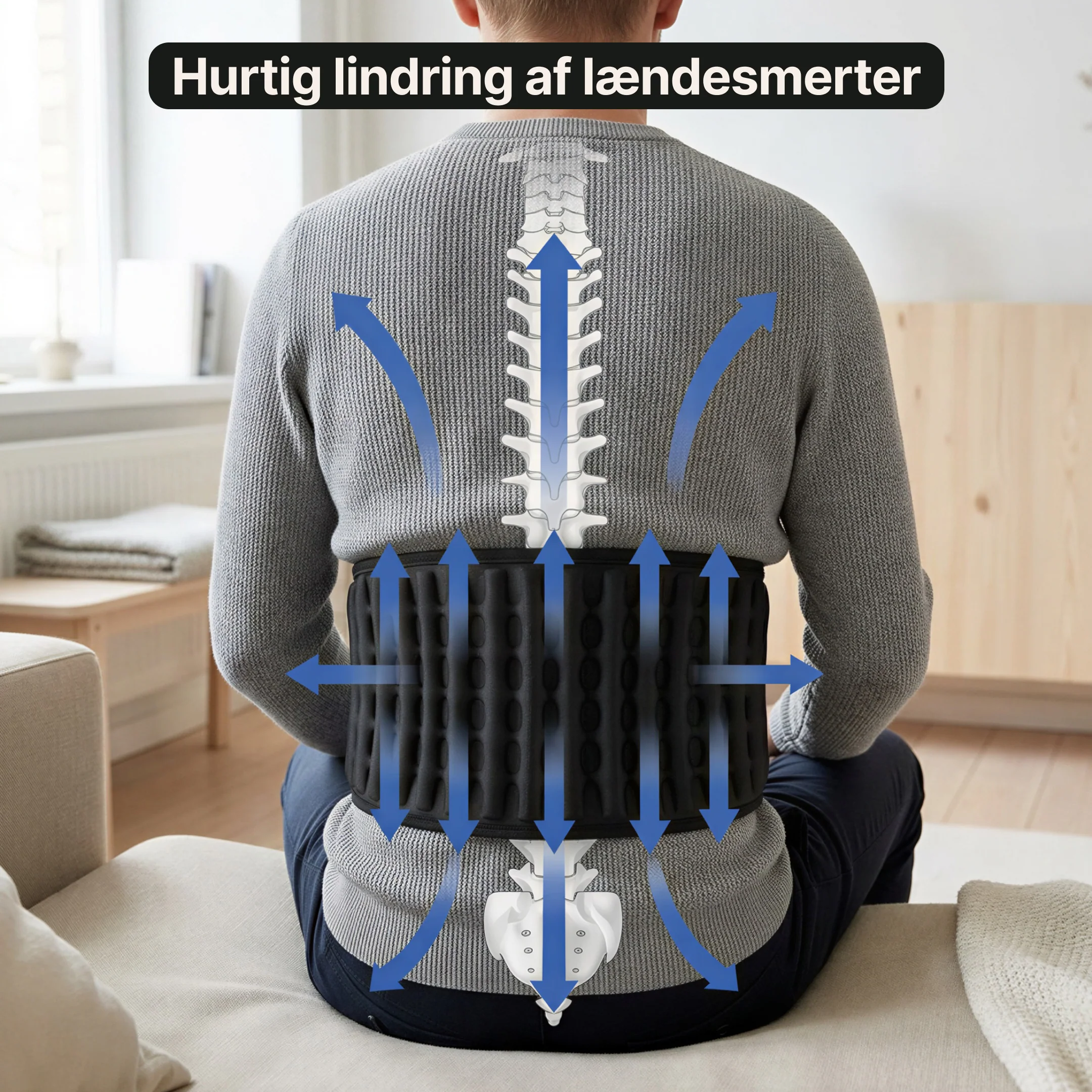 SpineRelief Belt – Oppusteligt rygstøttebælte - Image 2