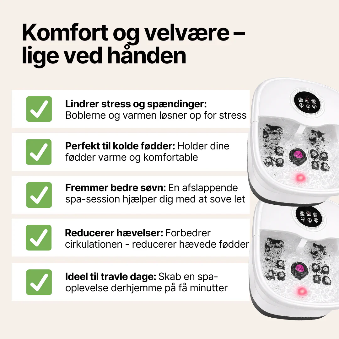 Bubble Spa - Elektrisk Fodmassageapparat med Boblebad - Image 3