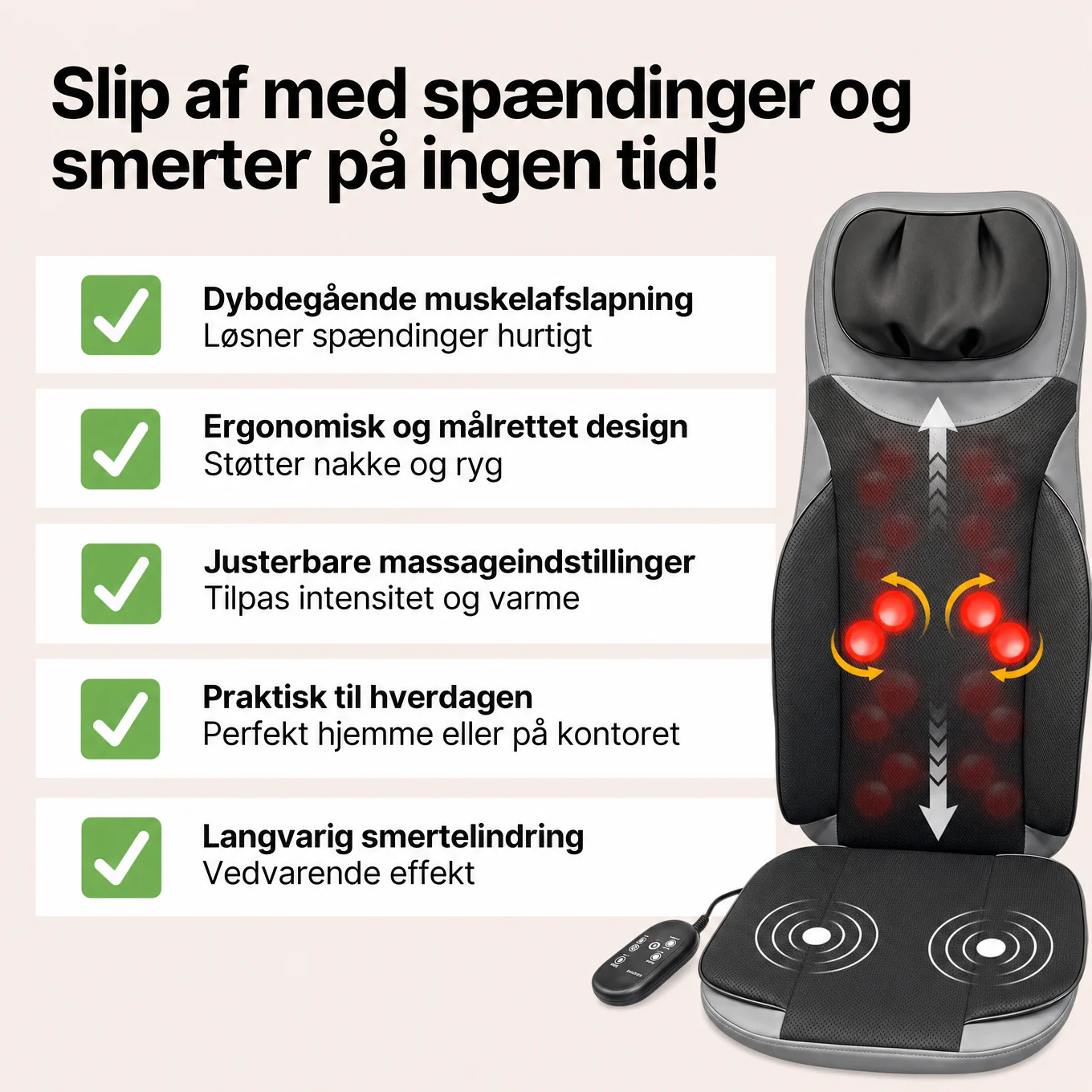 ShiatsuComfort+ - Elektrisk Massagestol Med Shiatsu Funktion - Image 4
