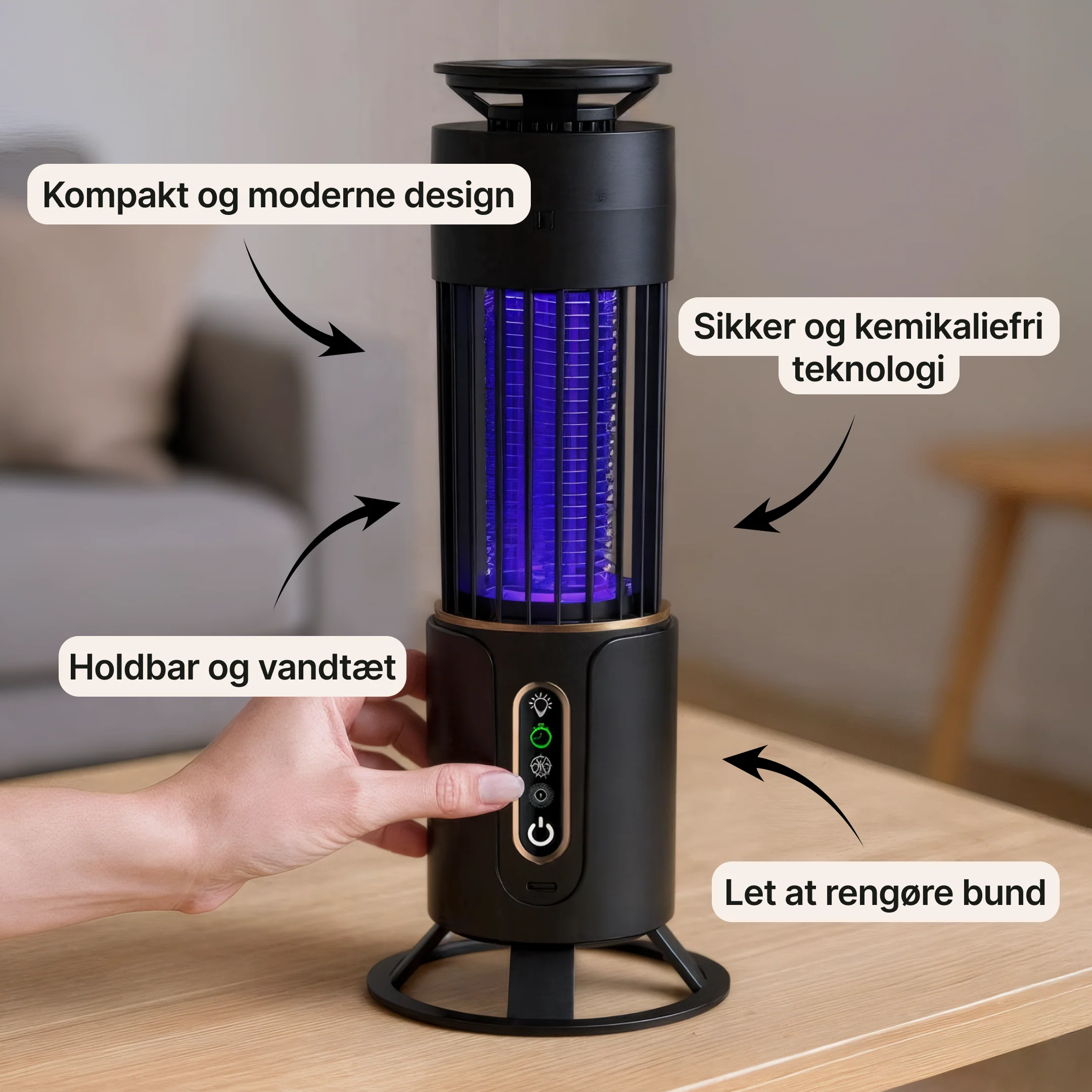 Elektrisk myggelampe – Udendørs myggefanger - Image 4