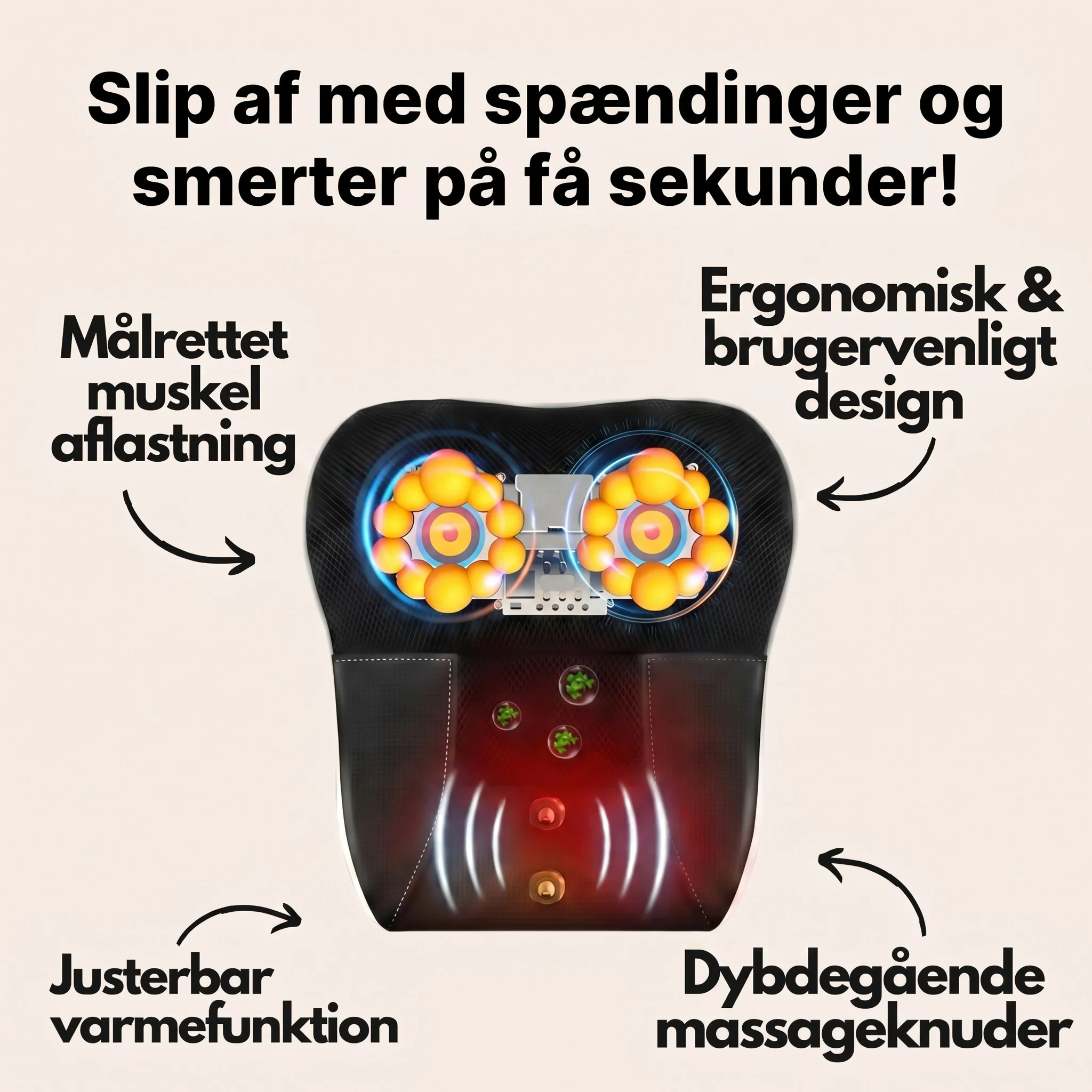 HeatFlow™ – Massagepude med Varme og Vibration - Image 3