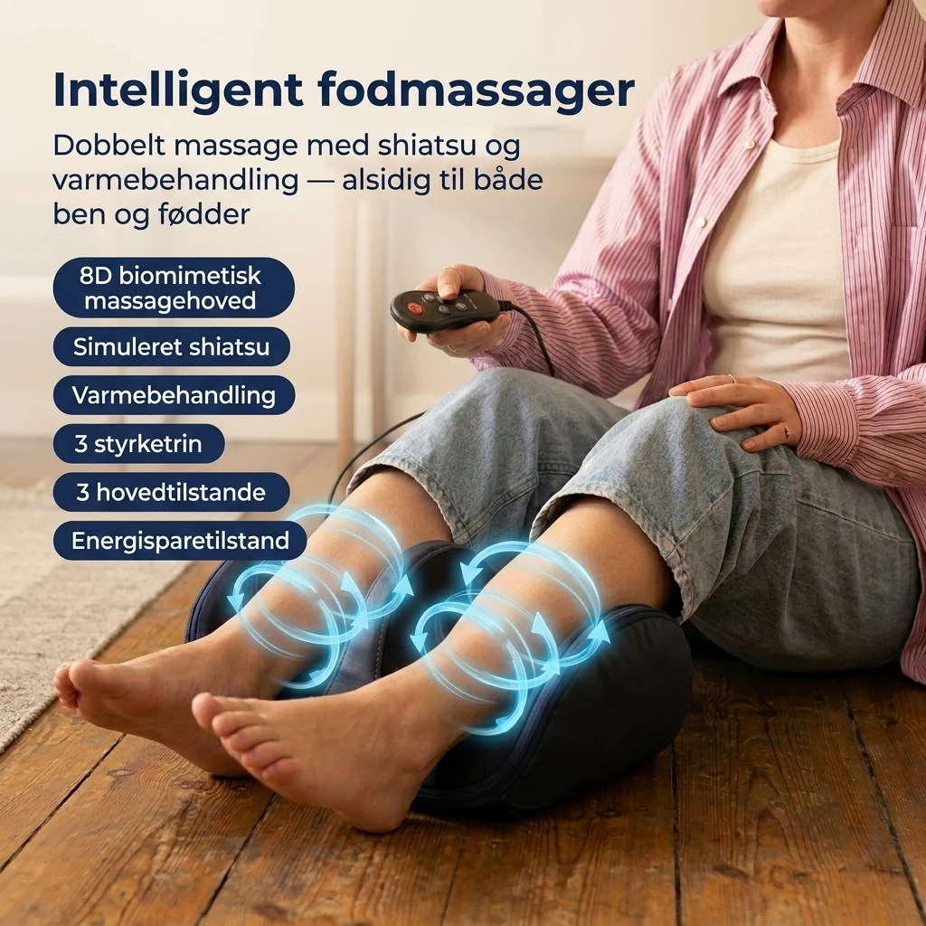 Kompakt Fod- og Lægmassager med Varme og Shiatsumassage - Image 3