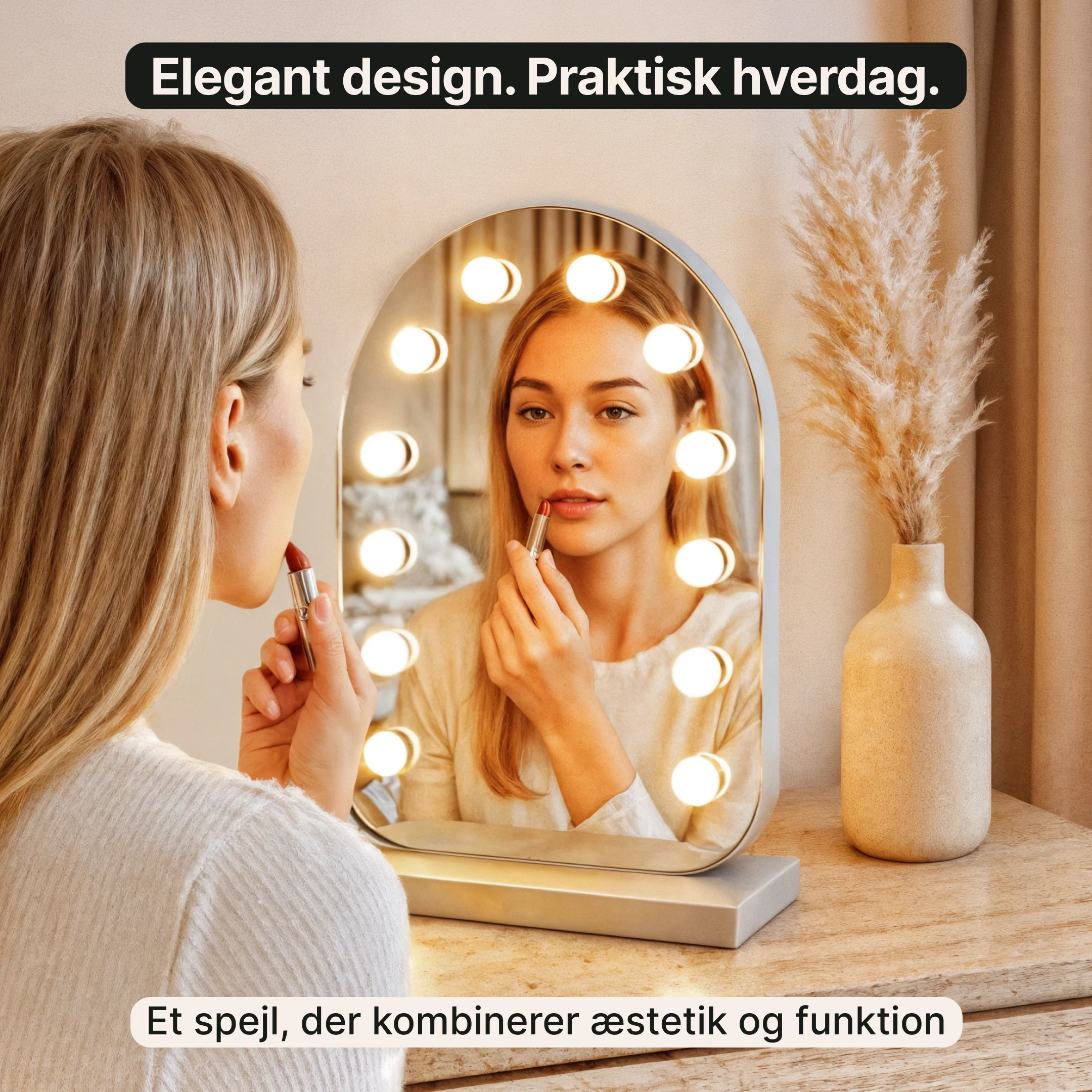 Hollywood-spejl med LED-lys - Image 4