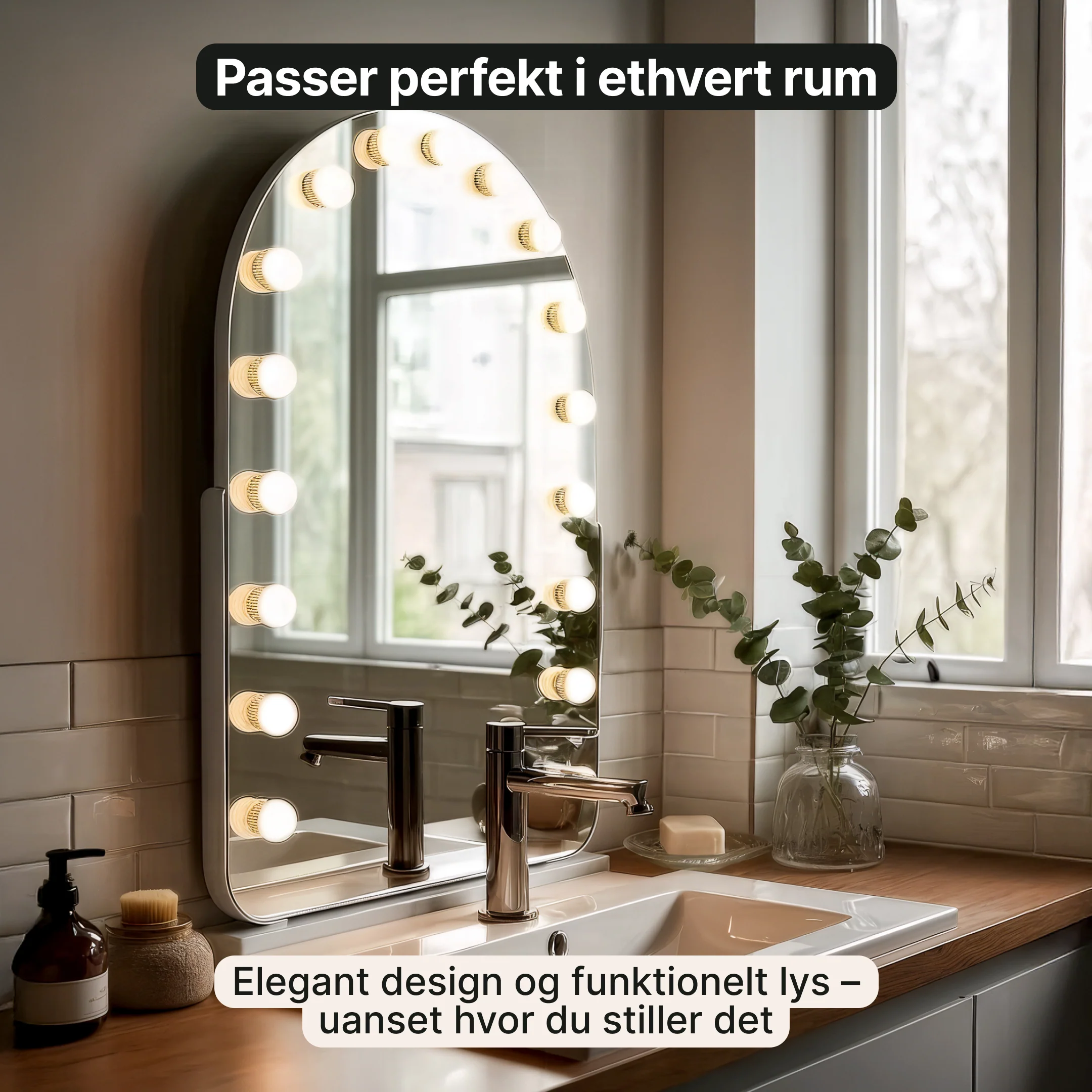 Hollywood-spejl med LED-lys - Image 6