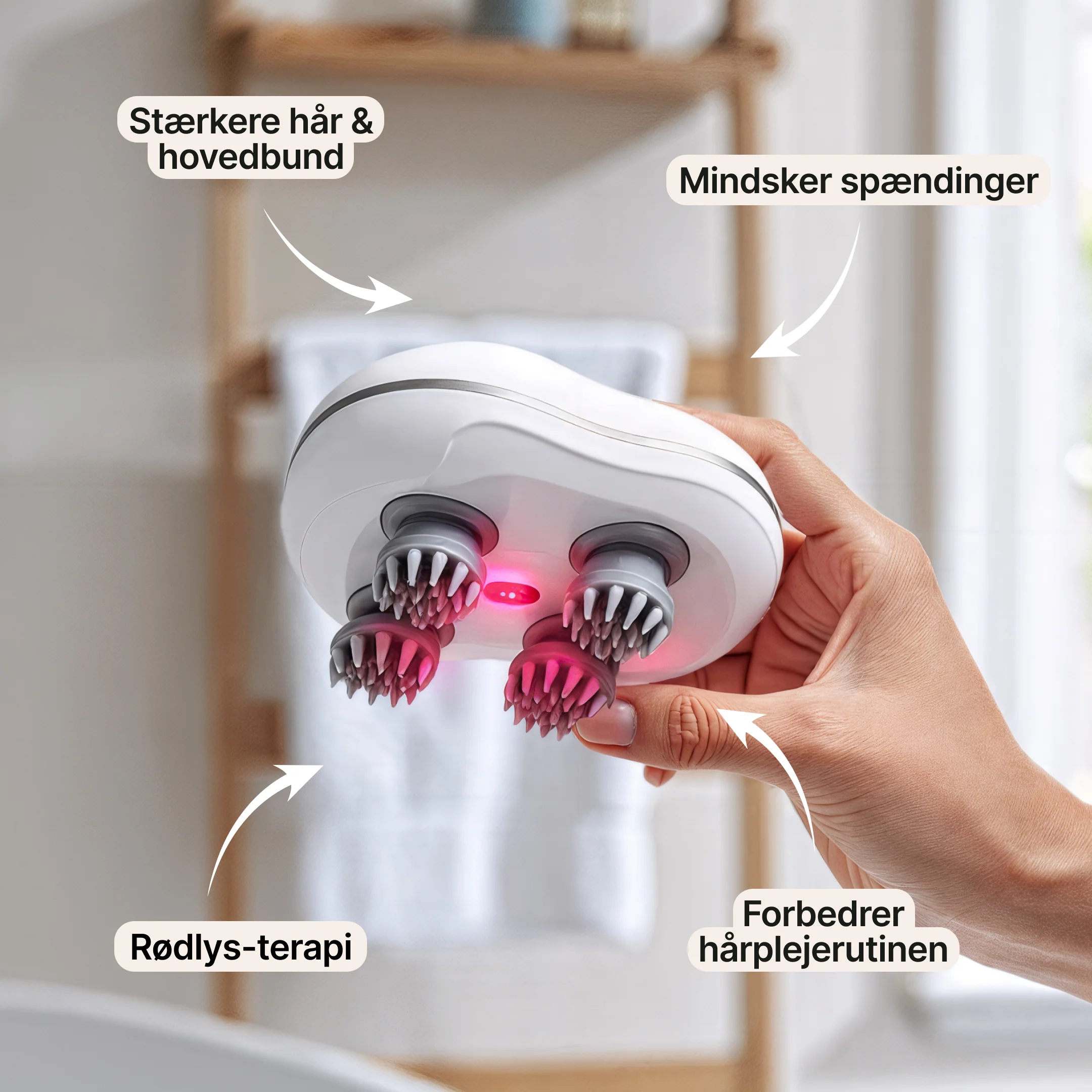 Hovedbundsmassager – Elektrisk vibrationsapparat - Image 3