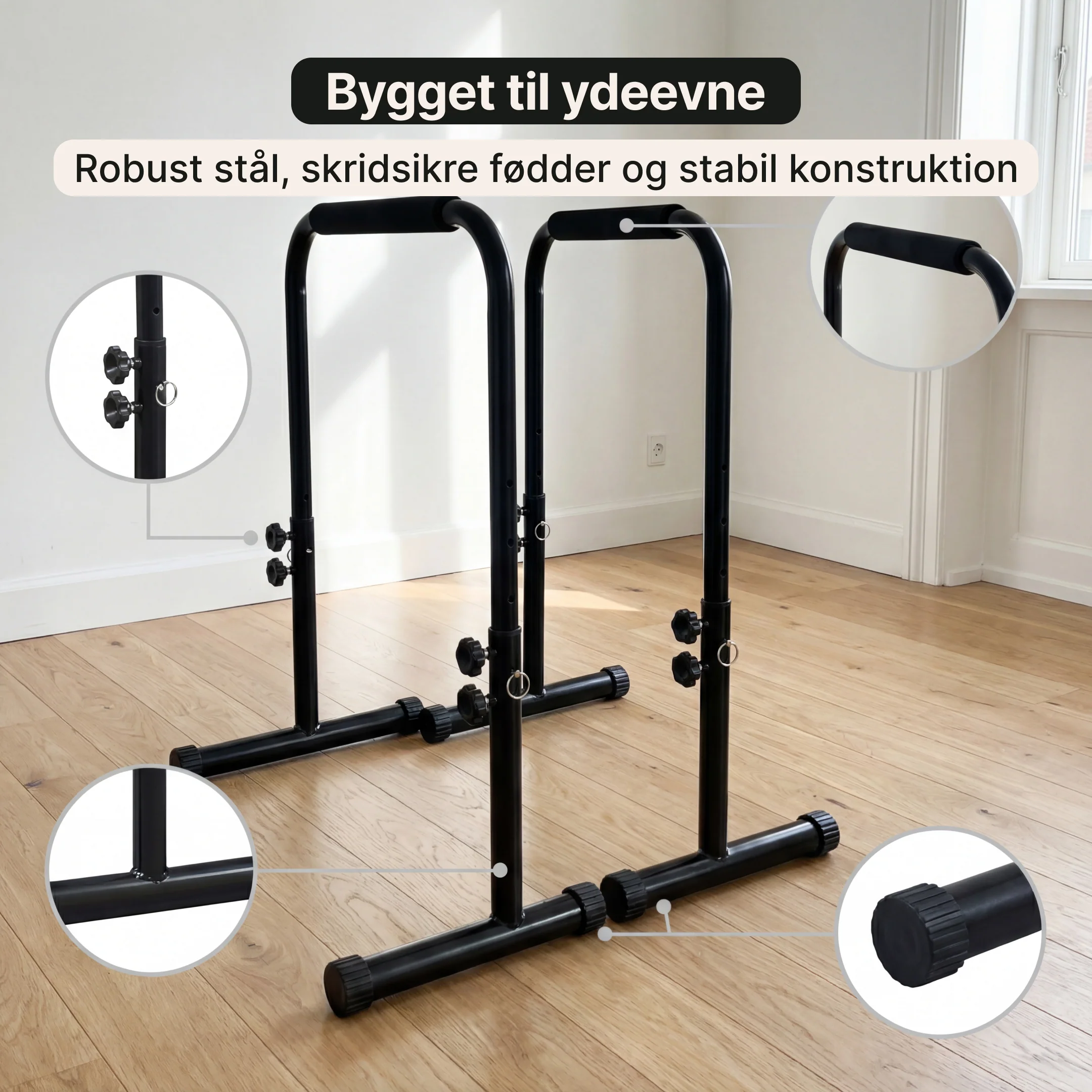 Parallettes Pro – Træningsstativer til kropsvægtøvelser - Image 5