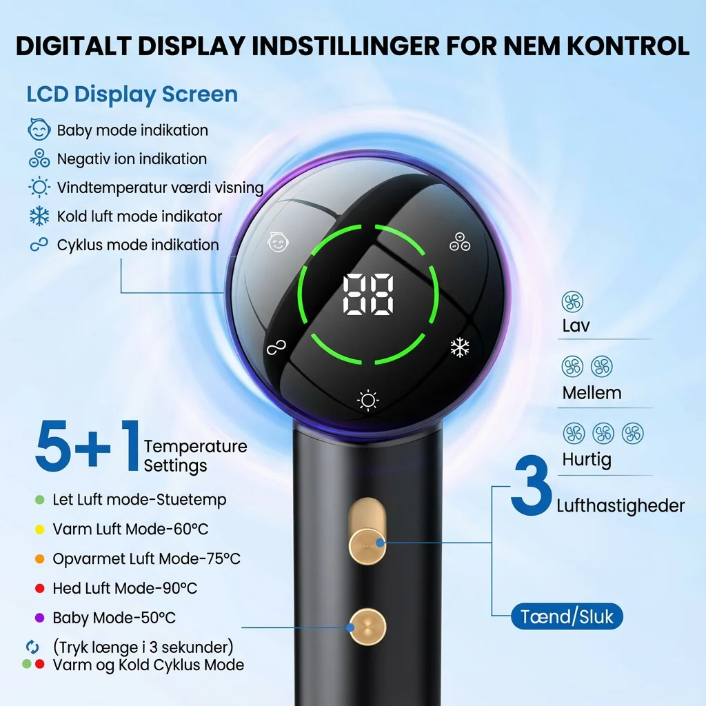 AirDry-Pro - Professionel Hårtørrer med Ion-teknologi - Image 4