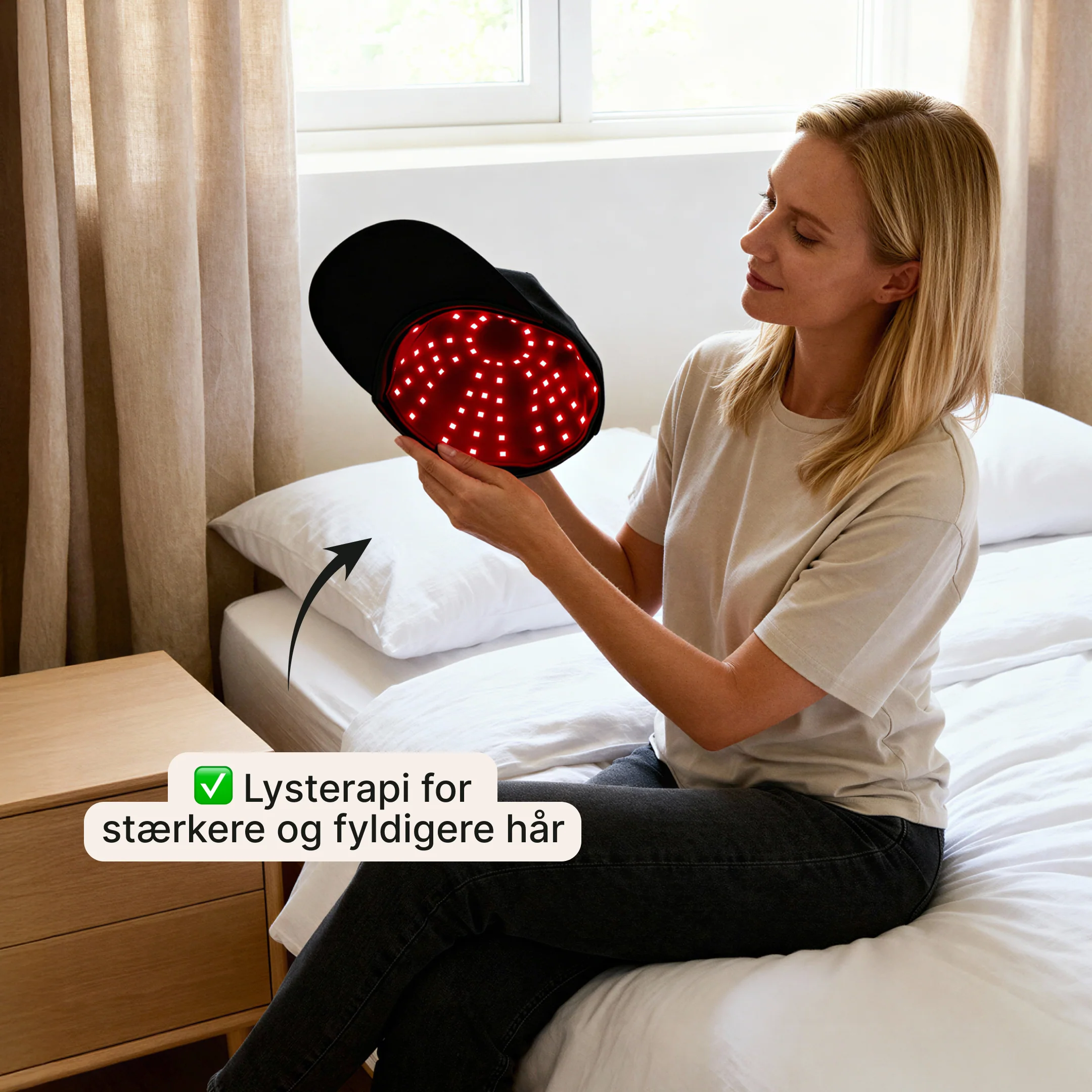 LED Hårplejehat – Til tyndt hår - Image 2