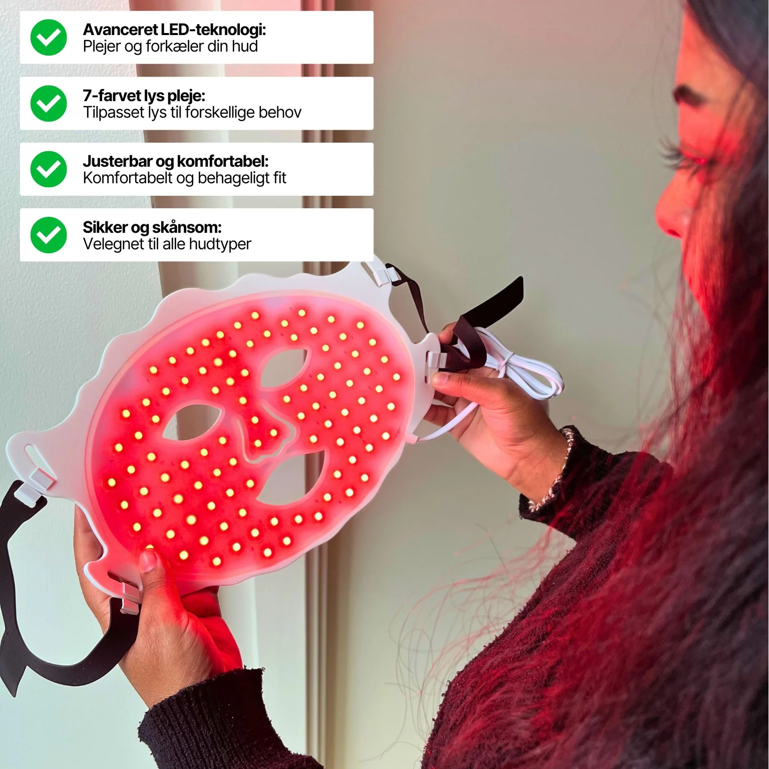 LED Maske 2.0™ - LED-maske der plejer, forkæler og forskønner din hud - Image 4