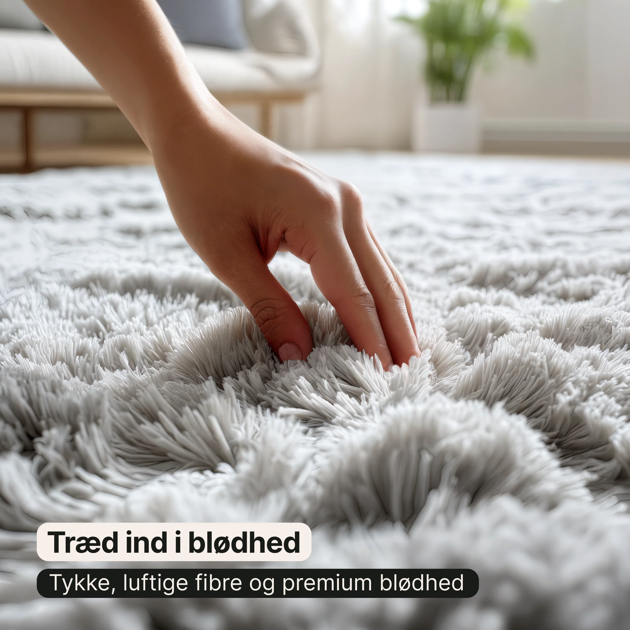 Luxuriøst Fluffy Tæppe - Blødt og skridsikkert til enhver indretning - Image 7