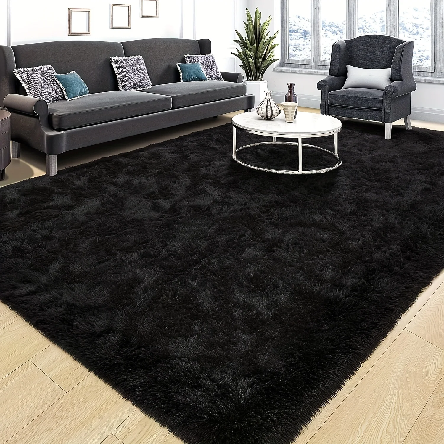 Luxuriøst Fluffy Tæppe - Blødt og skridsikkert til enhver indretning - Image 8