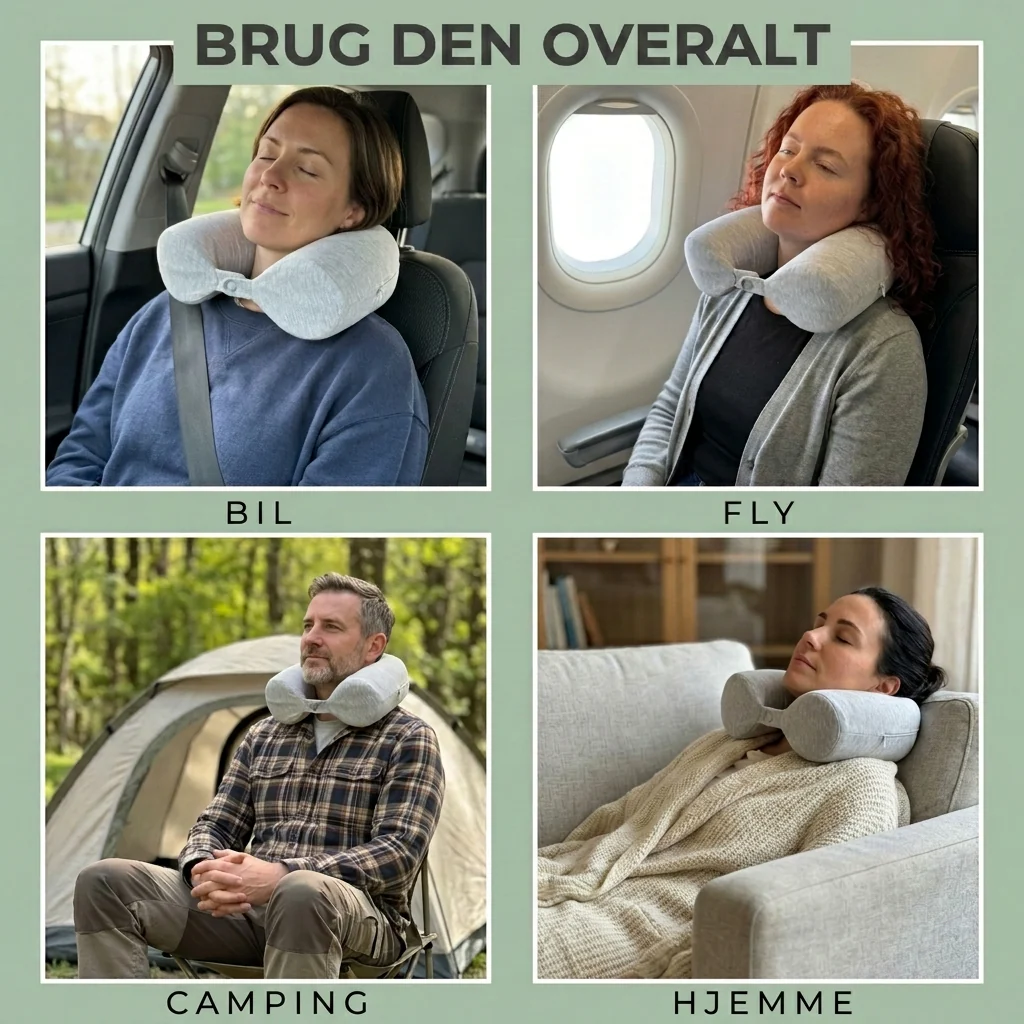 Nakkepude af Memory Foam med Bøjelig Kerne - God på farten og derhjemme - Image 8