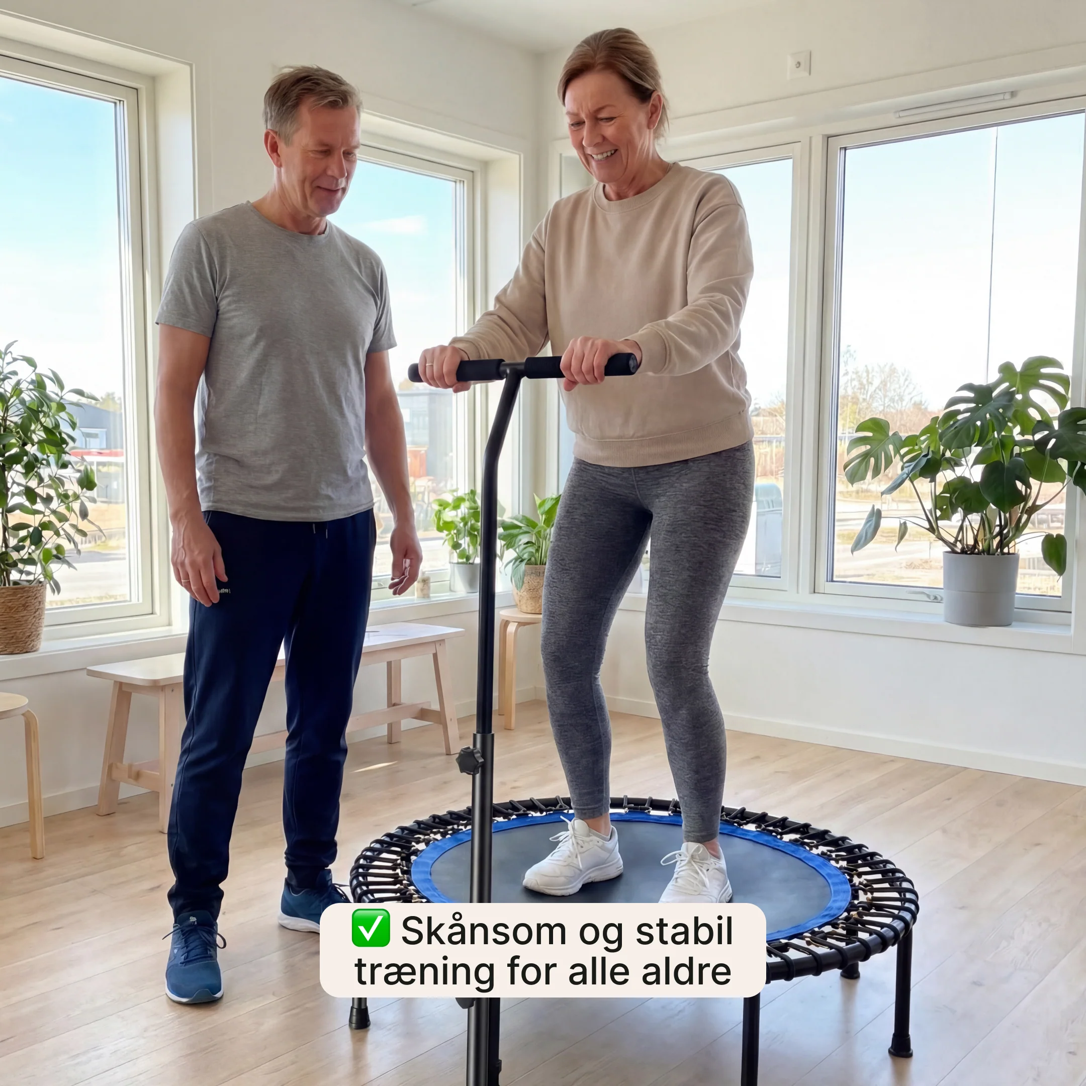 JumpTrainer Pro – Fitness-trampolin med håndtag - Image 5