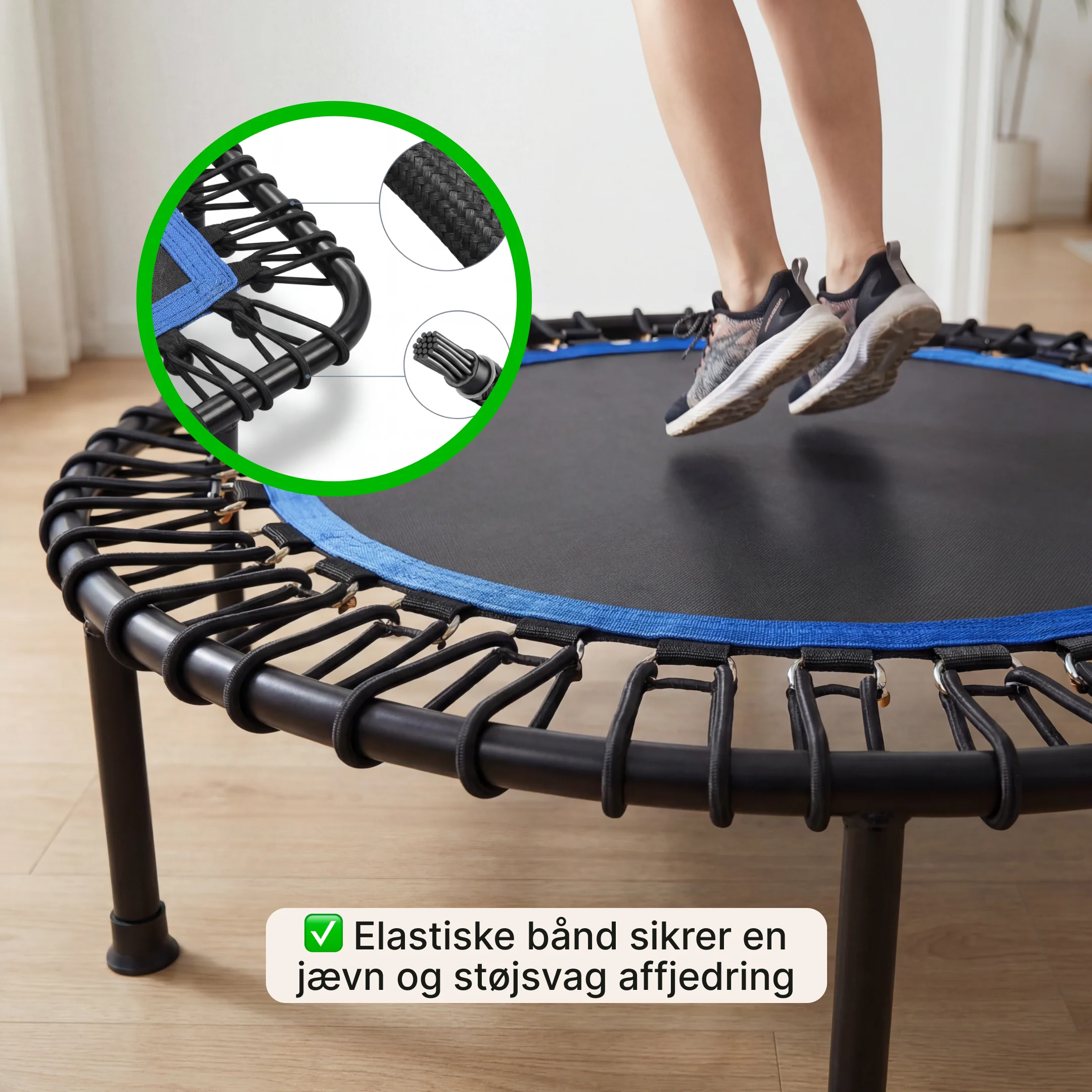 JumpTrainer Pro – Fitness-trampolin med håndtag - Image 6