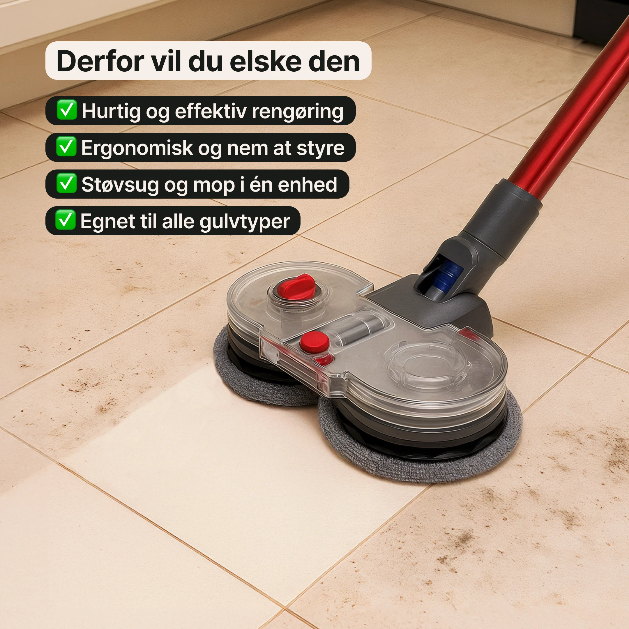 Moppehoved til Dyson – Støvsugning og gulvvask i ét - Image 7