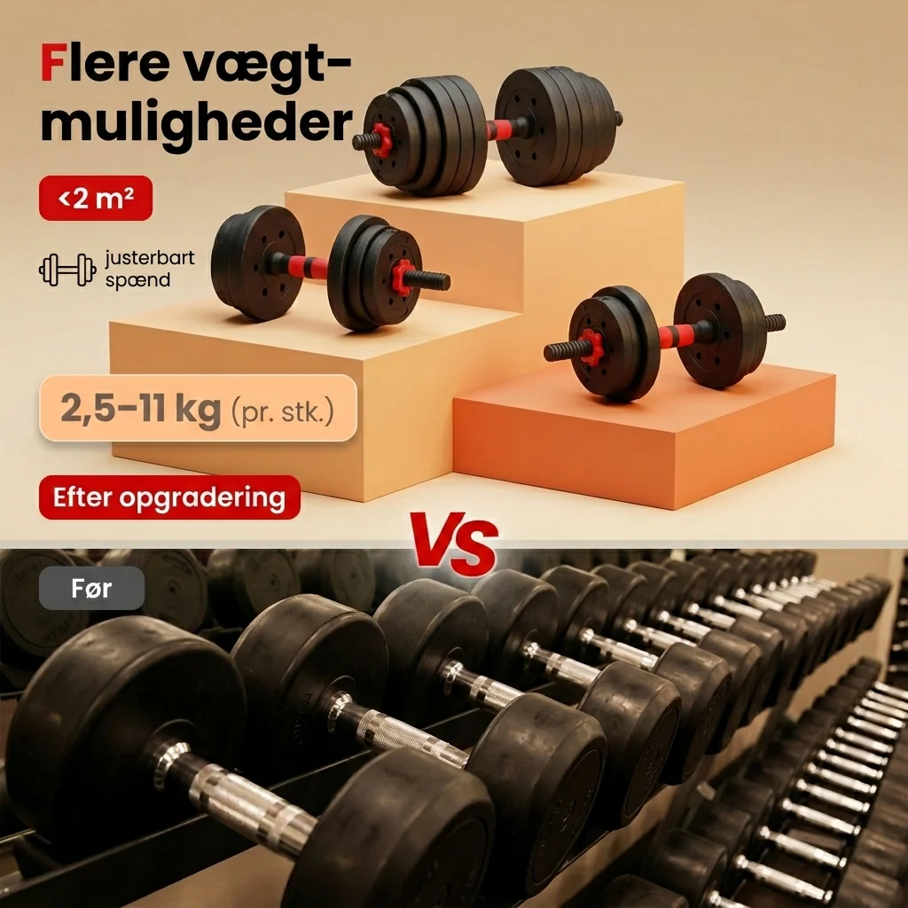 Multi-vægt Sæt 4-i-1 — Håndvægte, Kettlebell, Stang & Push-up Greb - Image 7