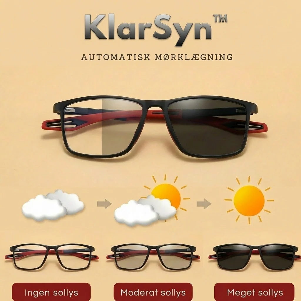 KlarSyn™ - Multifokale Læsebriller med Automatisk Solbrilletoning - Image 4
