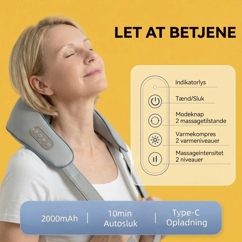 TrapeziusRelief - Trådløs Nakke- og Skuldermassage med Varme - Image 6