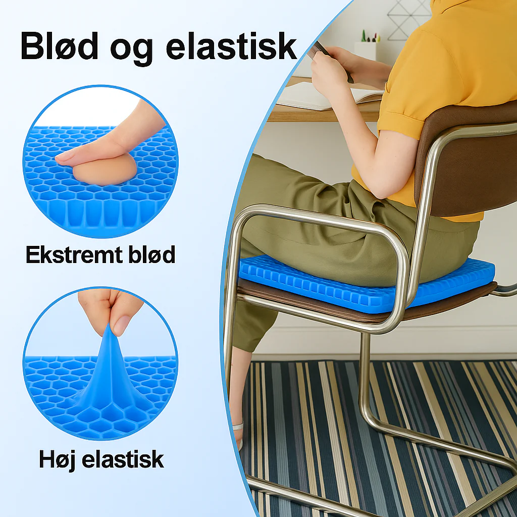 Siddepude af støddæmpende gel med bikubestruktur - Image 6