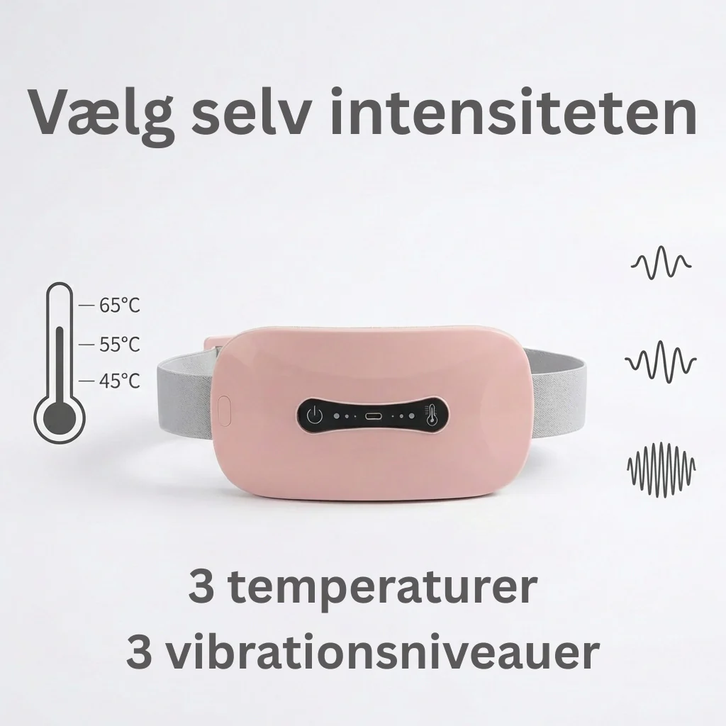 Menstruationsvarmepude  – Varme op til 65°C & Vibrationsmassage mod Kramper - Image 3