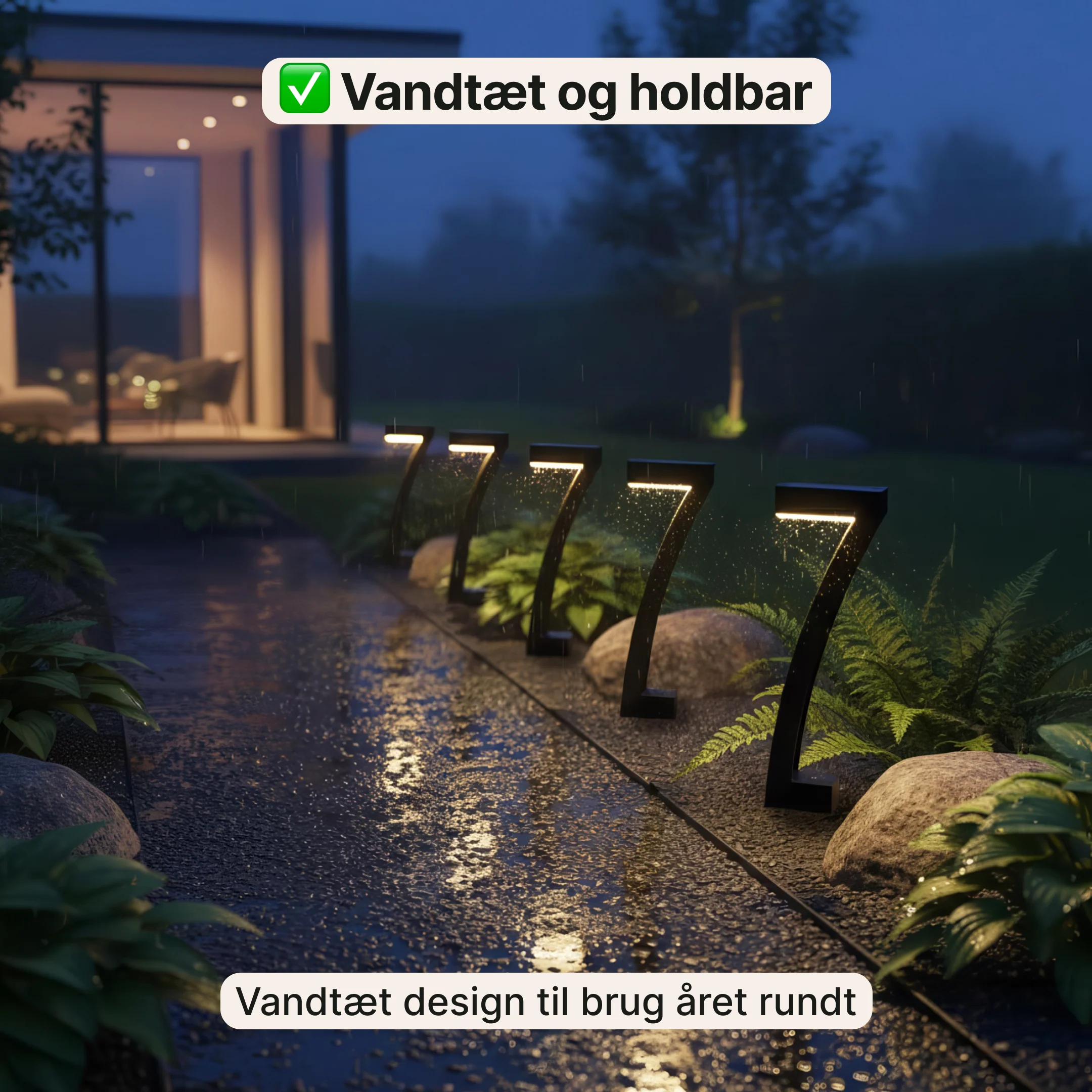 Solcellelamper til haven – 4 stk - Image 5