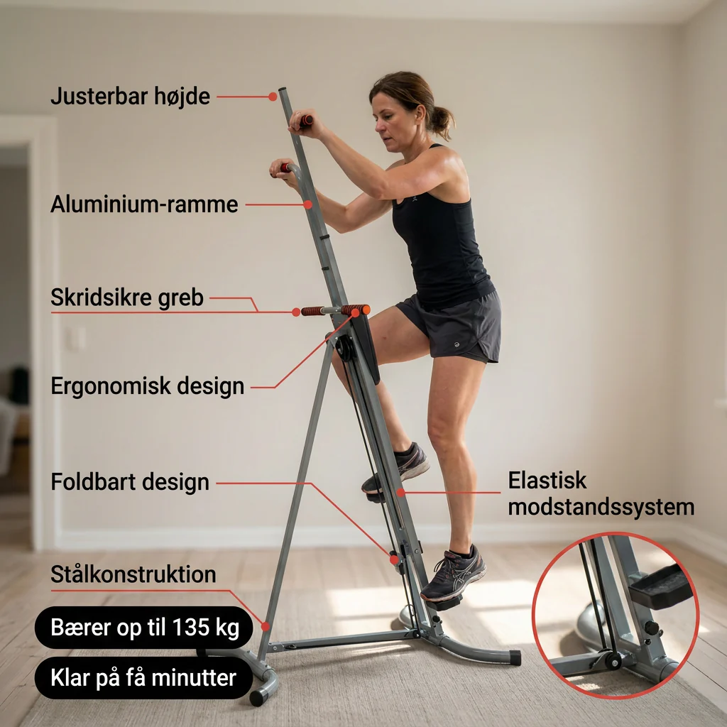 Vertikal Klatremaskine – Hjemmetræning til hele kroppen uden fitnessabonnement - Image 5