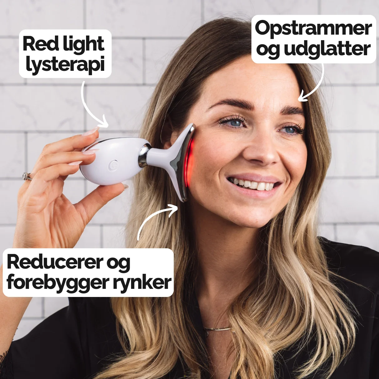 Vibralift - Multifunktionel Nakke- og Ansigtsmassager med LED, Sonisk Vibration og Varme - Image 2